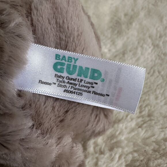 Baby Gund Lil' Luvs Reese Sloth Tuck-Away Lovey Comforter Security Blanket Soft - Picture 7 of 8